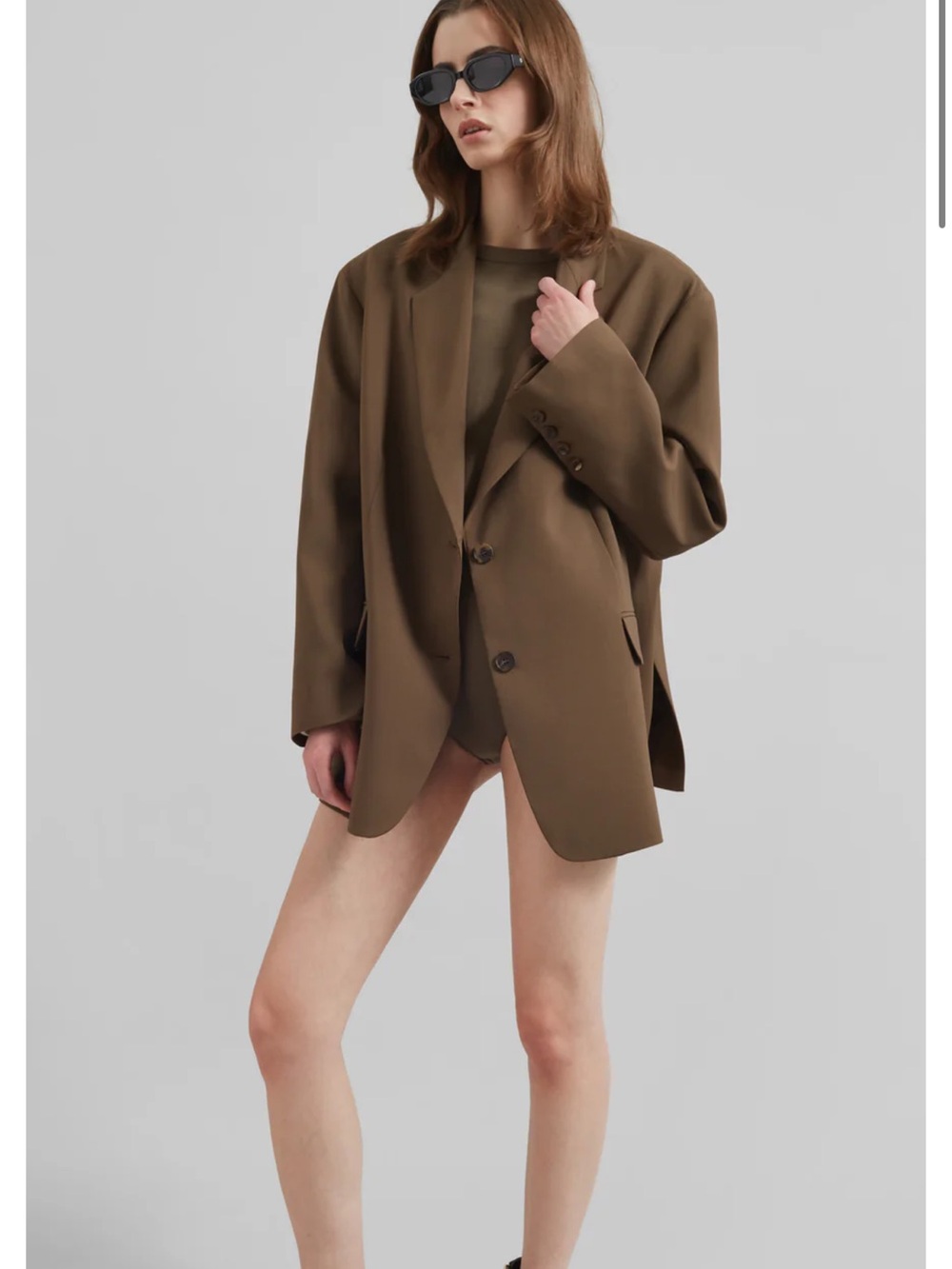 The Frankie Shop BEA BLAZER - CHOCOLATE